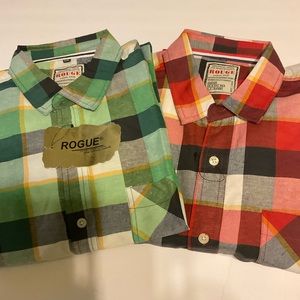 - Rough plaid shirts XXL choose green/Red